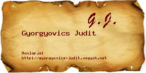 Gyorgyovics Judit névjegykártya
